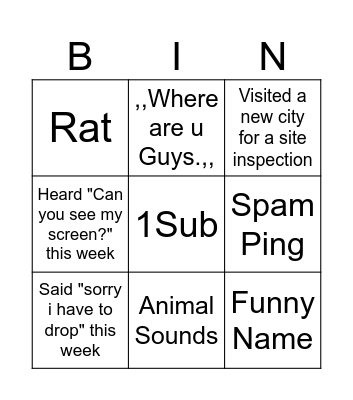 OBS Bingo Card