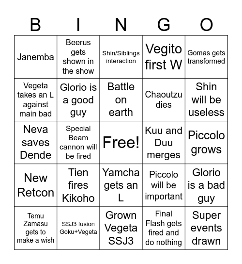 Daima since episode 12 Bingo Card