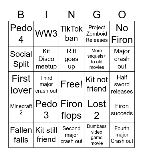 2025 BINGOOO Bingo Card