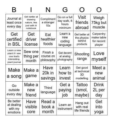 Yayyyy 2025.5 Bingo Card