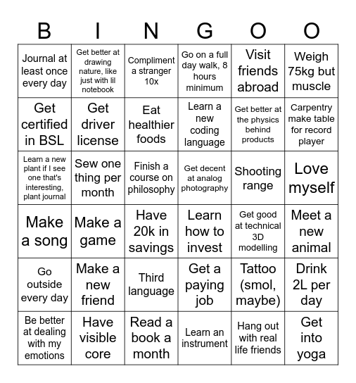 Yayyyy 2025.5 Bingo Card