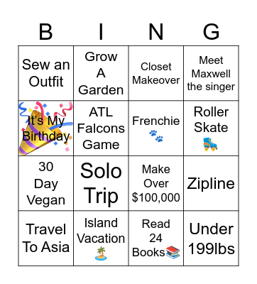 MY 2025 Bingo Card