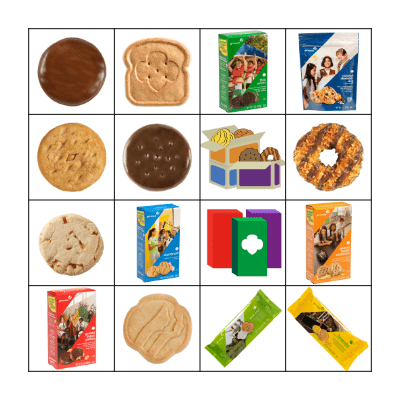 Girl Scout Cookie Bingo Card