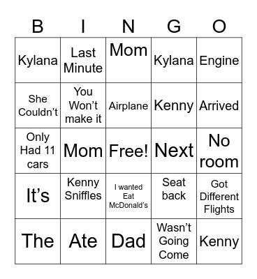 December 26 2024 Bingo Card