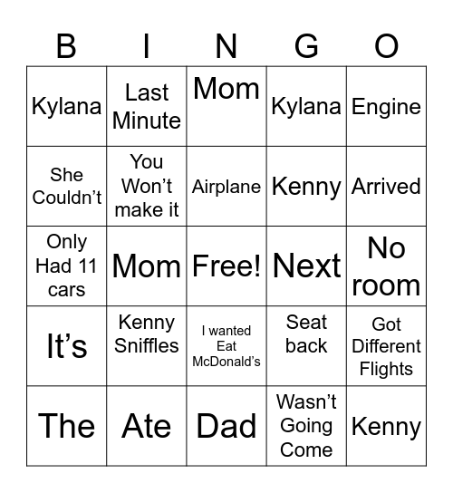 December 26 2024 Bingo Card