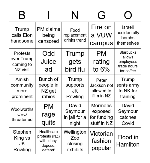 Local 2025 bingo Card