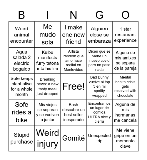 2025 Bingo Card