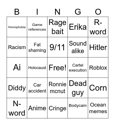 IG reels Bingo Card