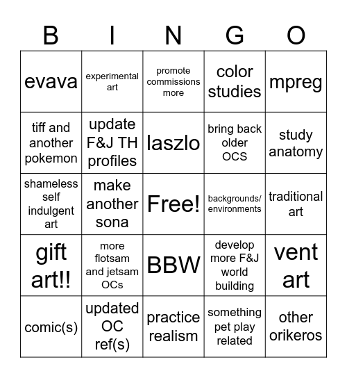 mora’s bingus Bingo Card