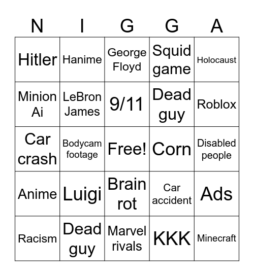 Ig reels Bingo Card