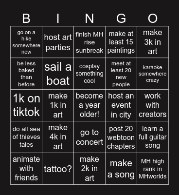 202520252025 Bingo Card