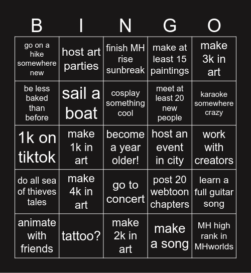 202520252025 Bingo Card