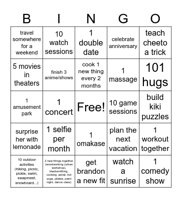 2025 Bingo Card