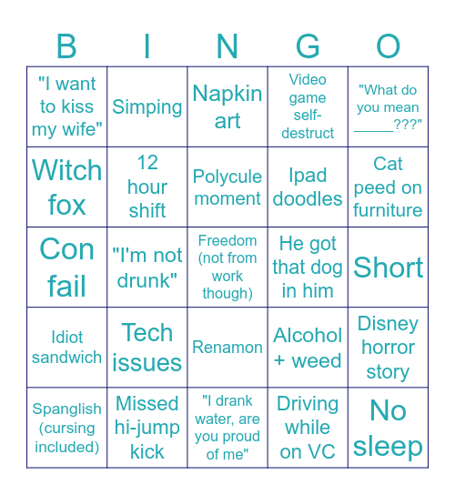 2025 Color Bingo Card