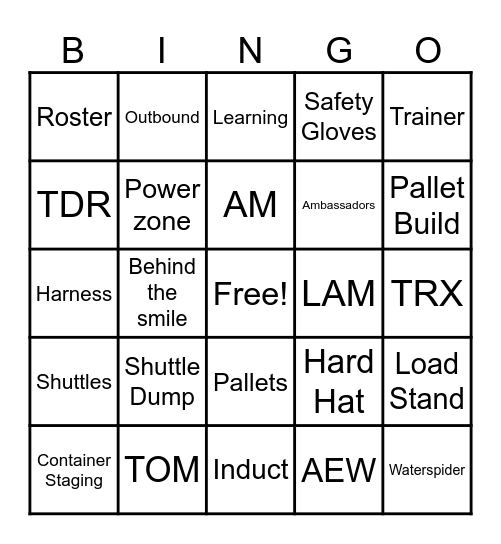 Ambassador Meeting BINGO Card