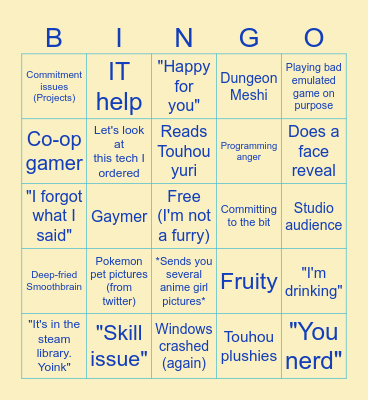 2025 Neirn Bingo Card