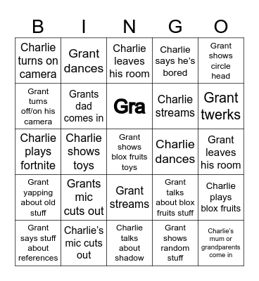 Discord chat Bingo Card