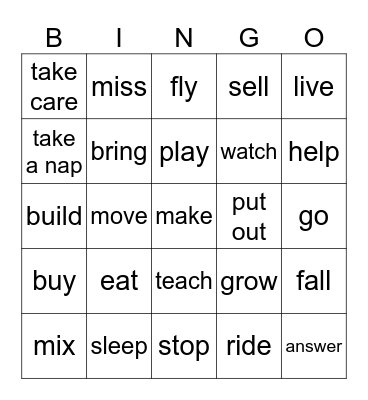 Oxford discover 1 Bingo Card