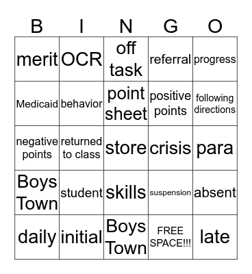 Bingo Card