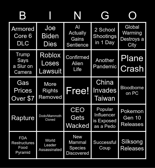 2025 Event Bingo Card