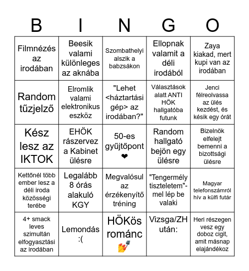 IK HÖK Bingo 2025 Bingo Card