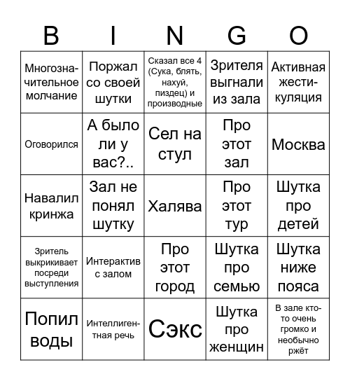 Мазур (маузер) Bingo Card