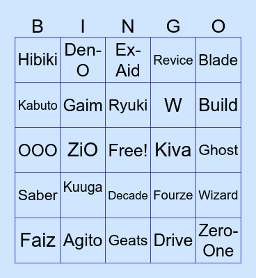 Test Bingo Card