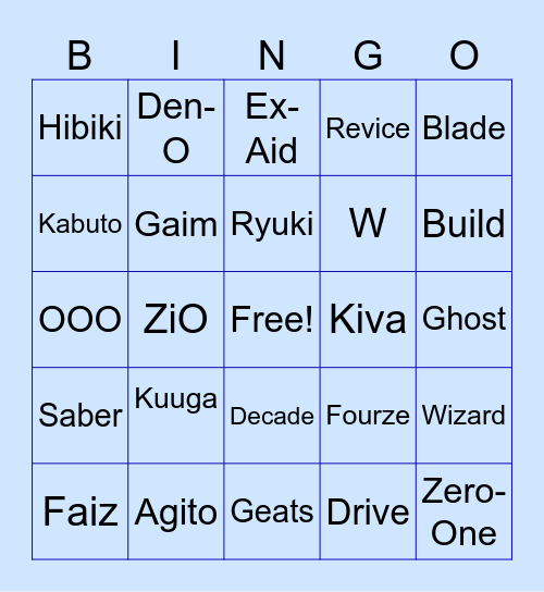 Test Bingo Card