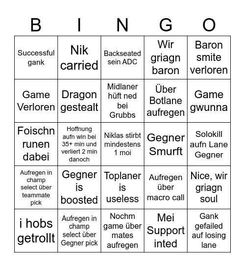 Niklas Solo Q Bingo Card