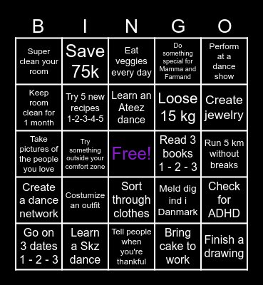 2025 Bingo Card