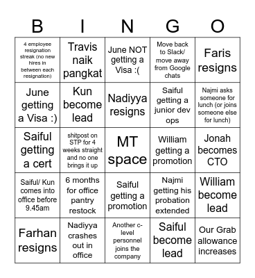AM Bingo 2025 Bingo Card