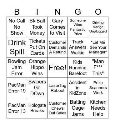 Swaders Bingo Card