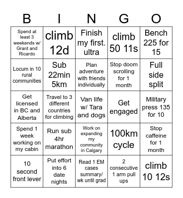 2025 Bingo! Bingo Card