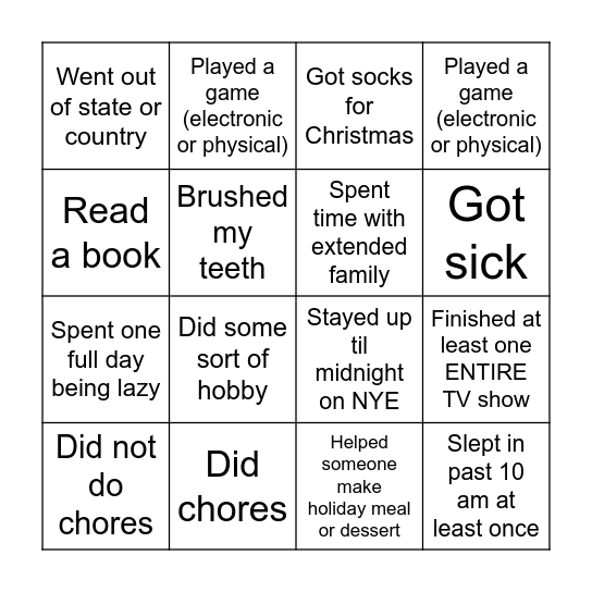 BINGO Card