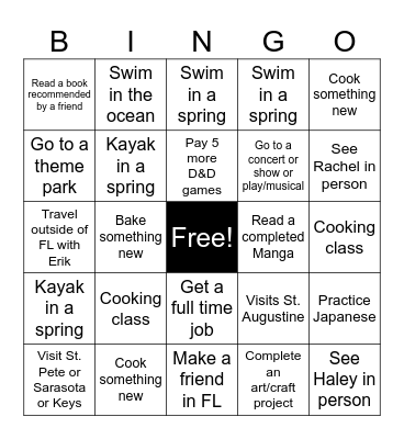 2025 Bingo Card