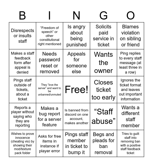 Twenture Staff Bingo 2025 Bingo Card