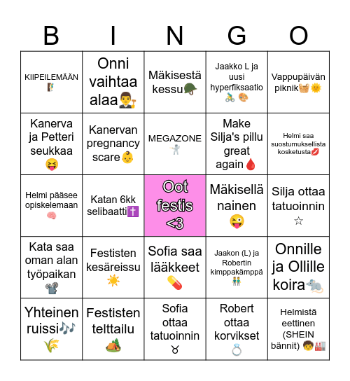 ⭐️ FESTISTEN 2025 BINGO ⭐️ Bingo Card