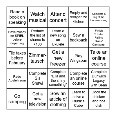 Lari 2025 Bingo Card