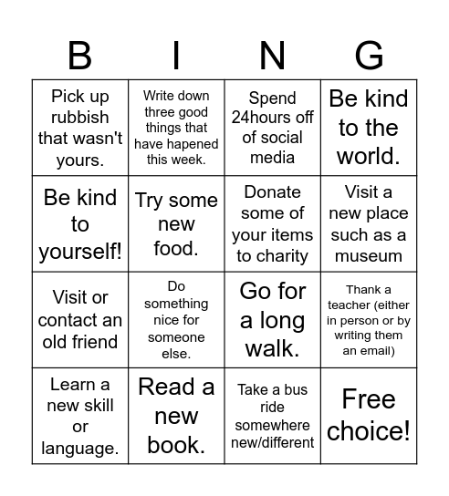 2025 New Year's Bingo Card Bingo Card