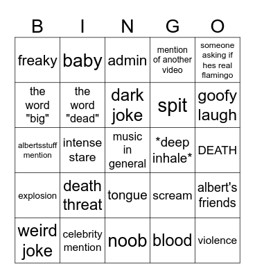 FLAMINGO BINGO Card