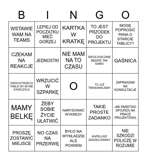 WYTRZYMAŁOŚĆ MATERIAŁÓW ĆW Bingo Card