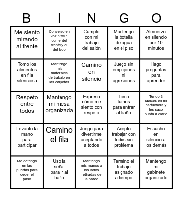 Nuestros BINGOALS para este año Bingo Card