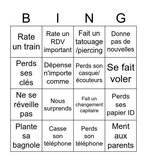 RIBEIRO vs ROSANT Bingo Card