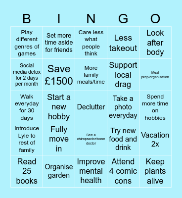 2025 Bingo Card