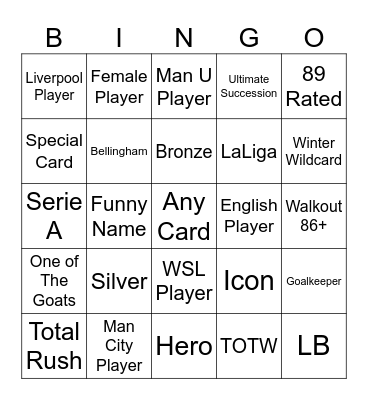 FC25 Bingo Card