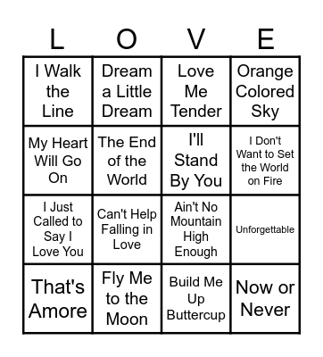 Valentines Bingo 2 Bingo Card