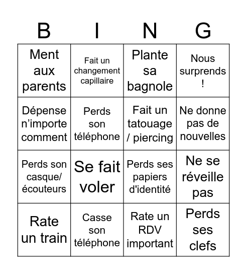 RIBEIRO vs ROSANT Bingo Card