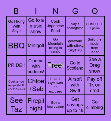 2025 BINGO Card