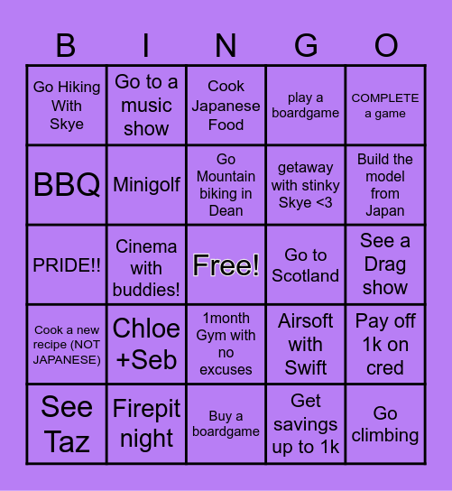 2025 BINGO Card