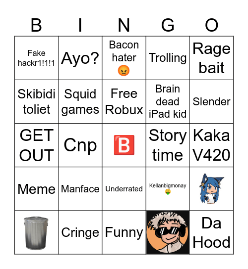 Roblox BINGO Card